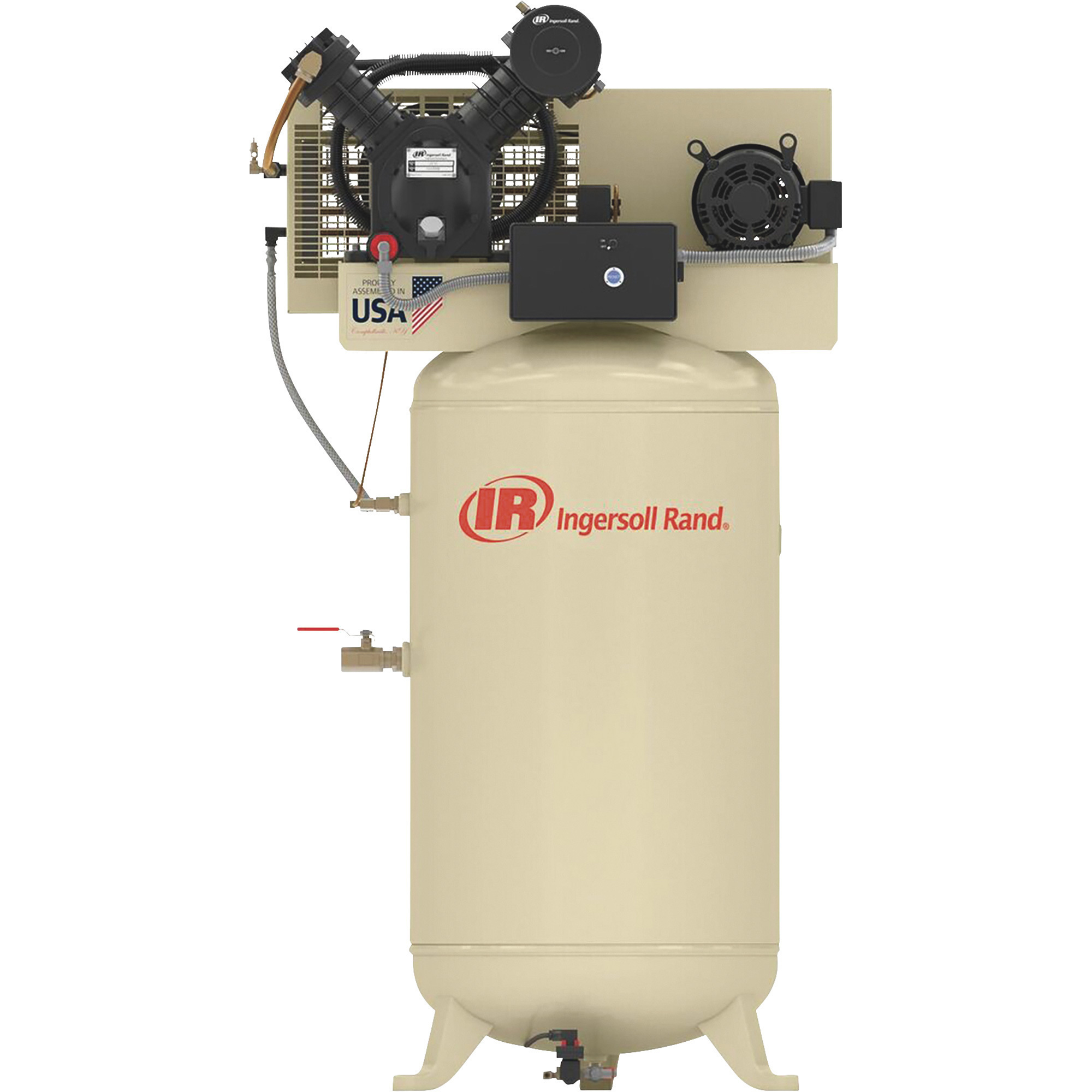 Ingersoll Rand Type-30 Reciprocating Air Compressor (Fully Packaged), 5 HP, 230 Volt, 3 Phase, 80 Gallon, Model# 2475N5FP